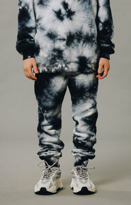 Sir Seraph TIE DYE’ TRACKPANT - DARK NAVY/OFF WHITE