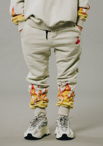 Sir Seraph ‘VINTAGE FLAMES’ TRACKPANT - SEAFOAM