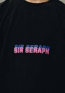 Sir Seraph ‘GLITCHED’ VINTAGE TEE - WASHED BLACK