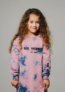 Sir Seraph OVERSIZED SWEATSHIRT DRESSES - PINK/BLUE TIE DYE