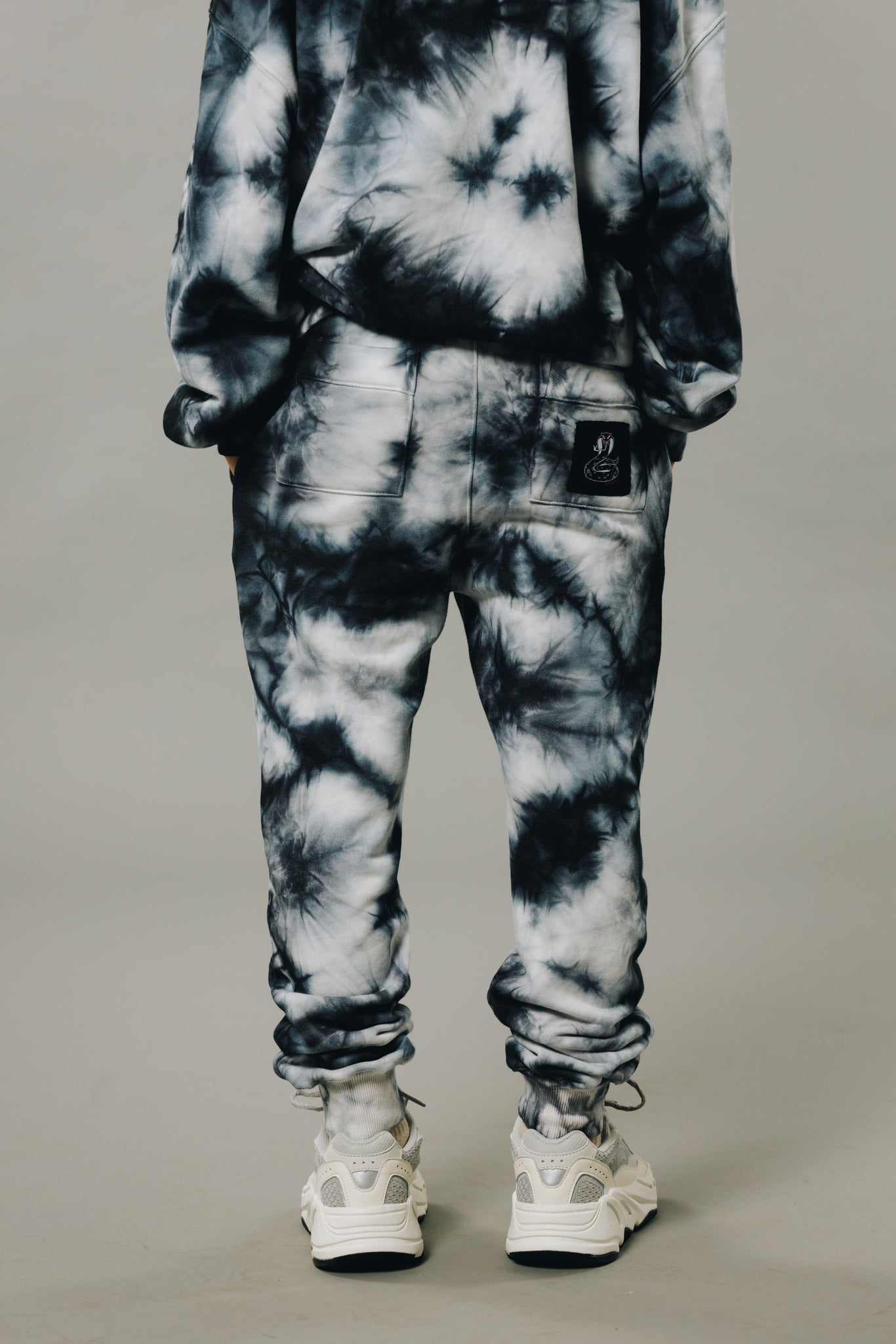 Sir Seraph TIE DYE’ TRACKPANT - DARK NAVY/OFF WHITE